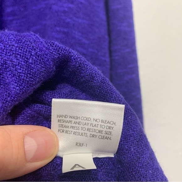 Eileen Fisher Linen Cotton Blend Blue Lightweight Knit Cardigan Sweater sz XS - Picture 4 of 10